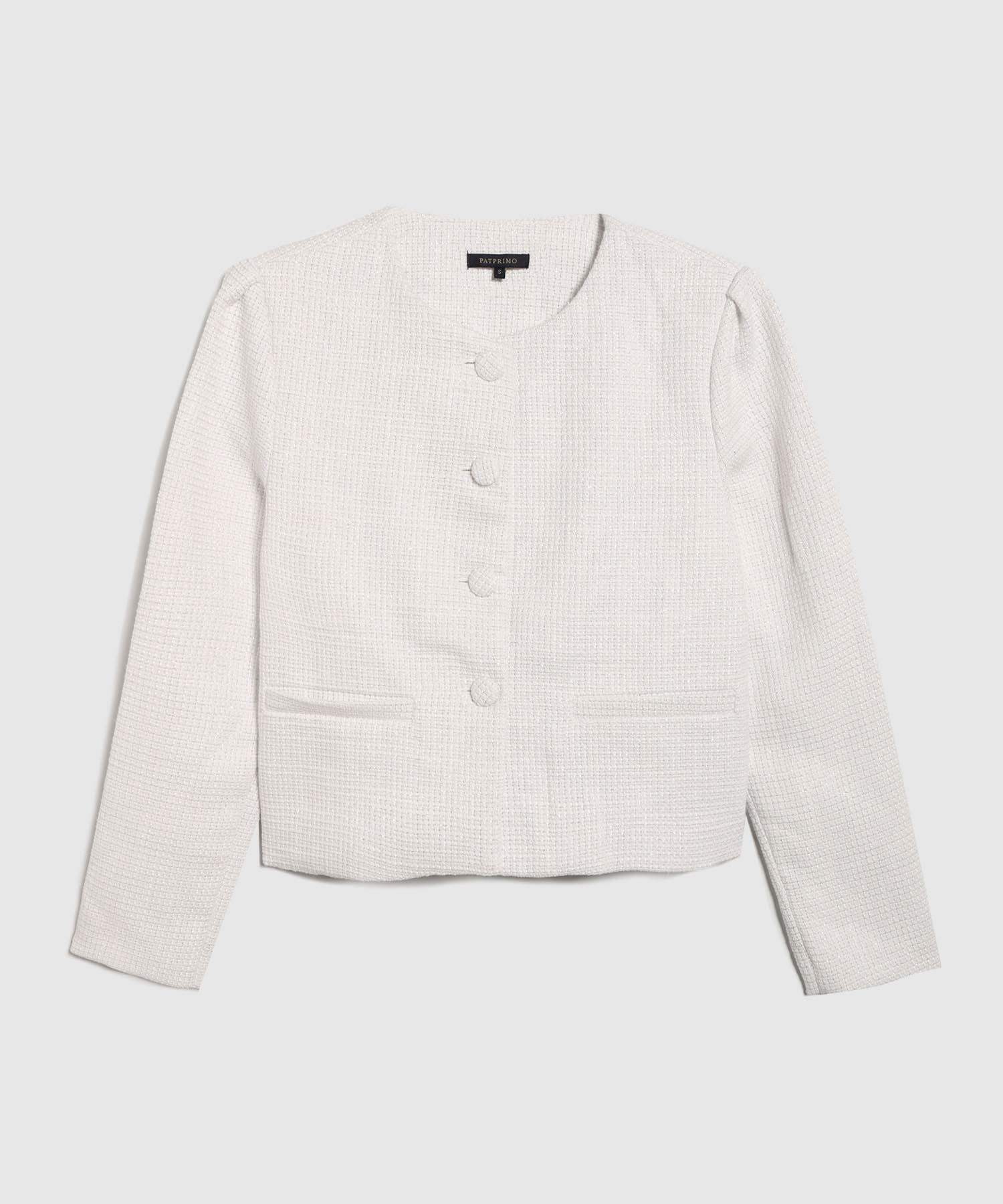 Blazer Unicolor Con Bolsillos De Ribete