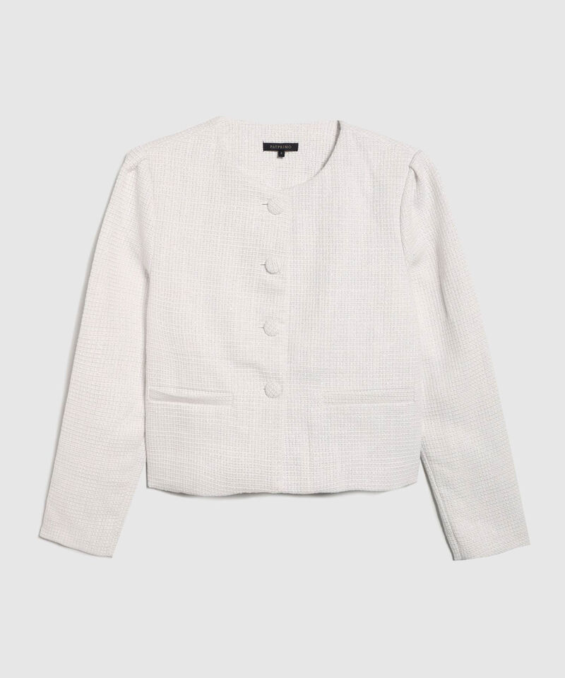 Blazer Unicolor Con Bolsillos De Ribete
