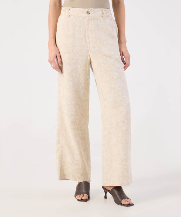 Pantalón Recto de Tejido Suave image number null