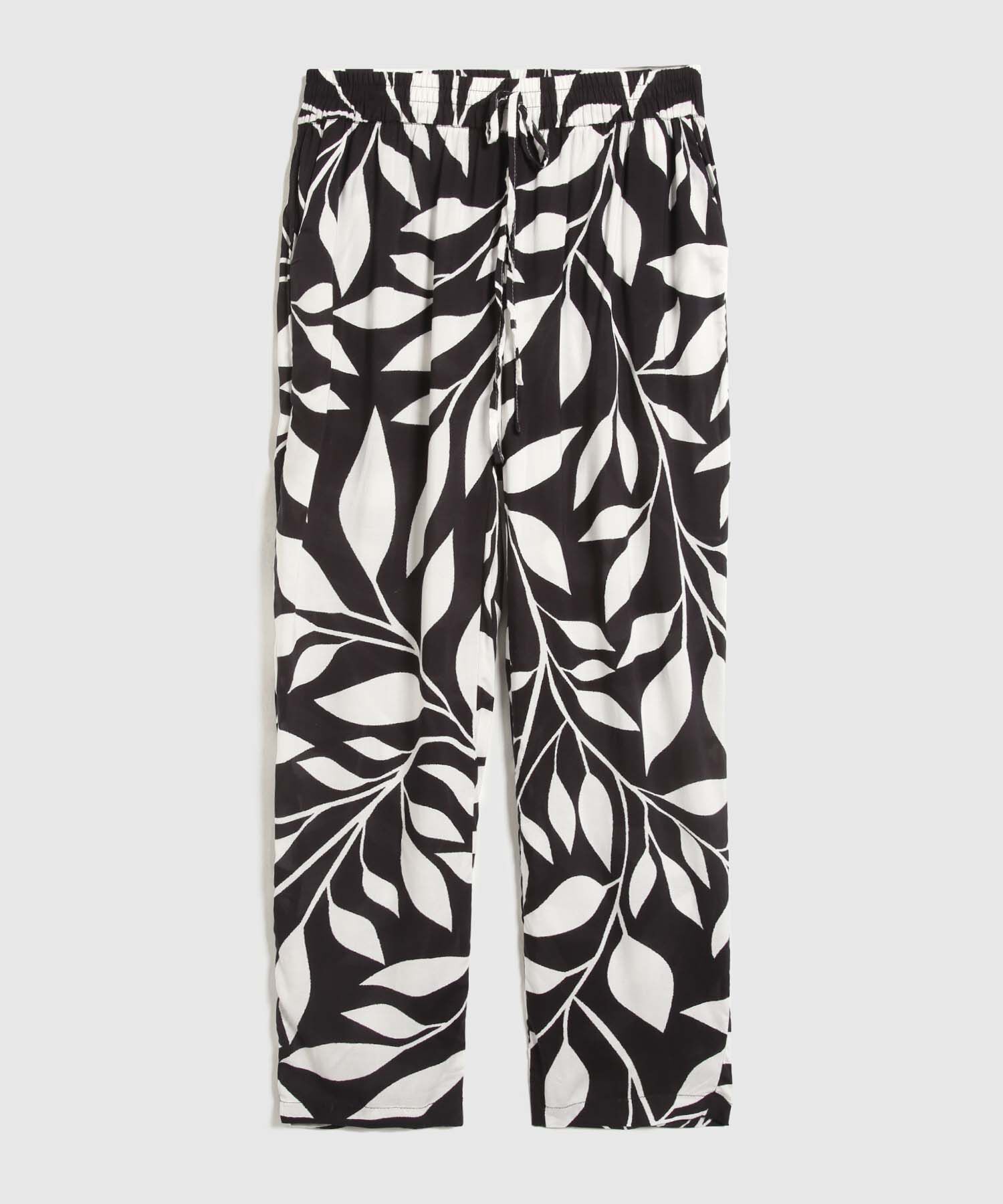 Pantalon Estampado Con Pretina Encauchada