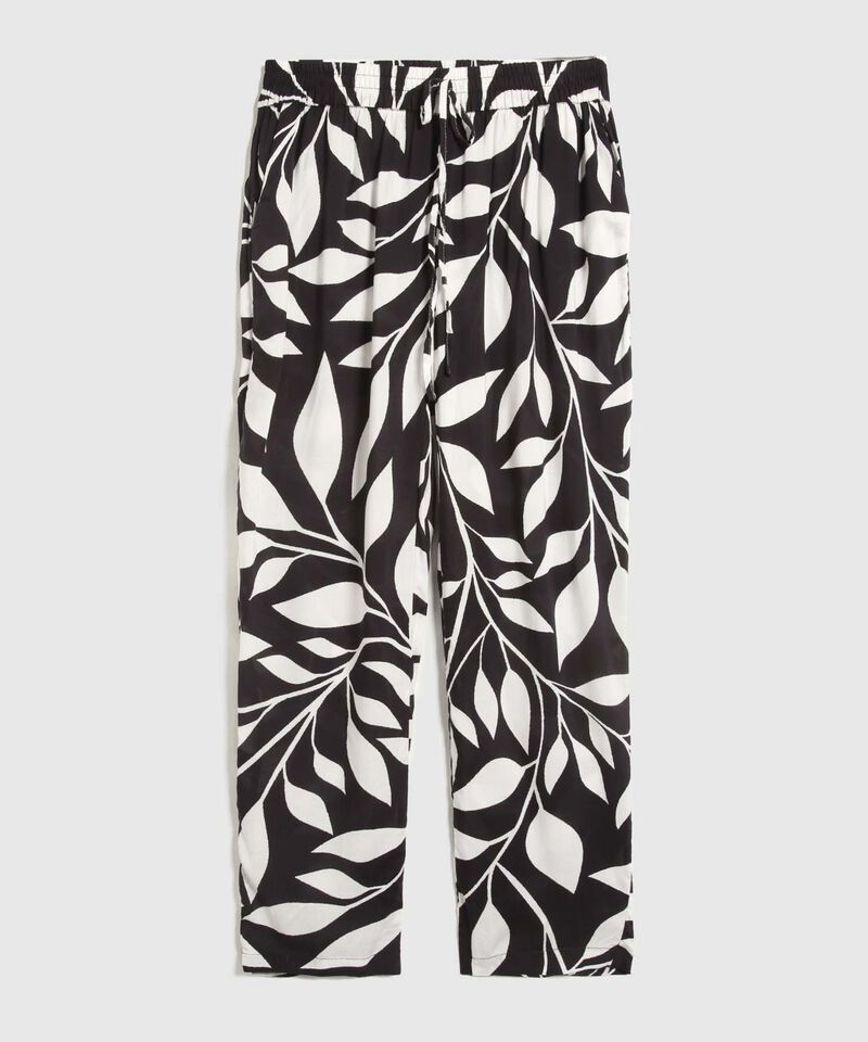 Pantalon Estampado Con Pretina Encauchada