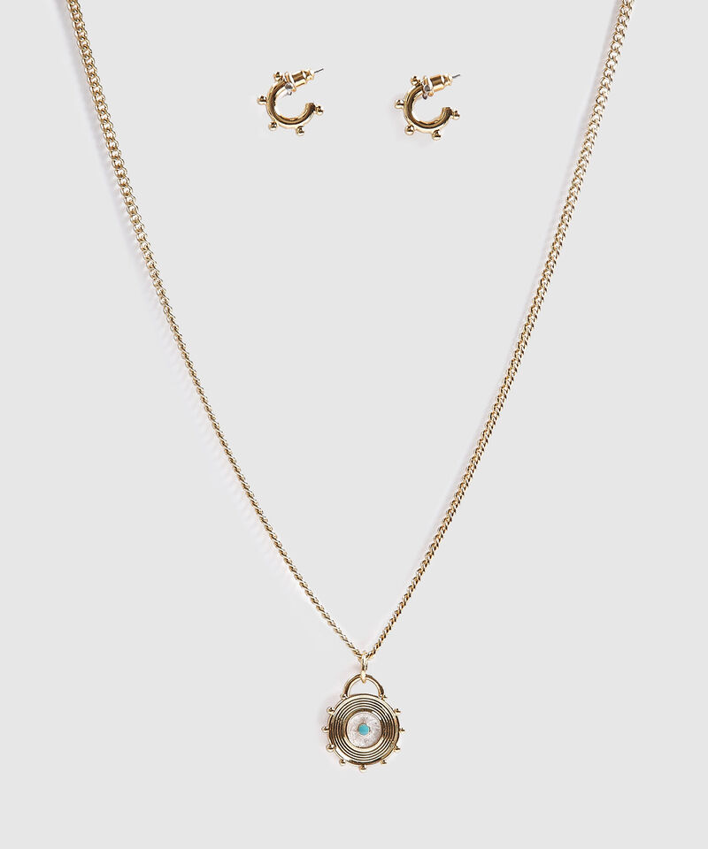 Set de Accesorios Dorados con Dije