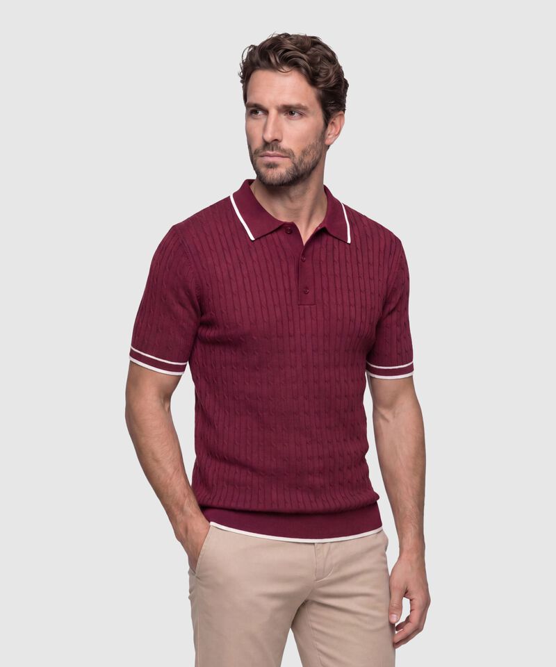 Polo Tejida Manga Corta Para Hombre