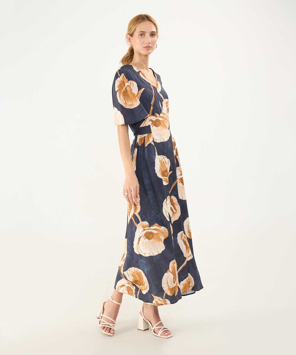 Vestido Estampado Escote en V image number null
