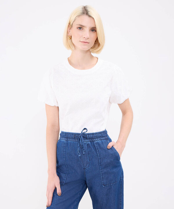 Blusa Unicolor Con Textura image number null
