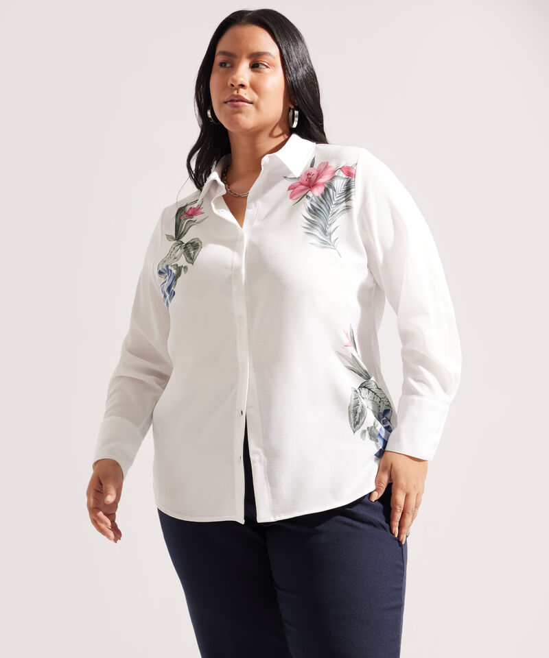 Camisa con Estampado Floral