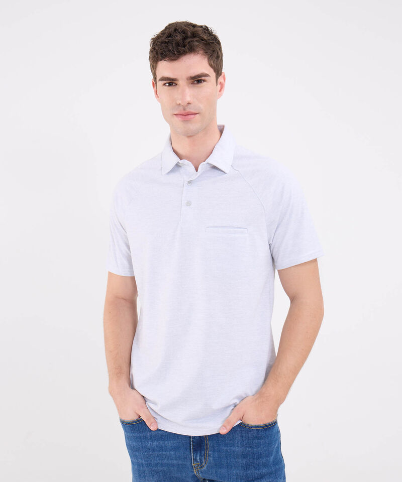 Polo Unicolor Con Bolsillo