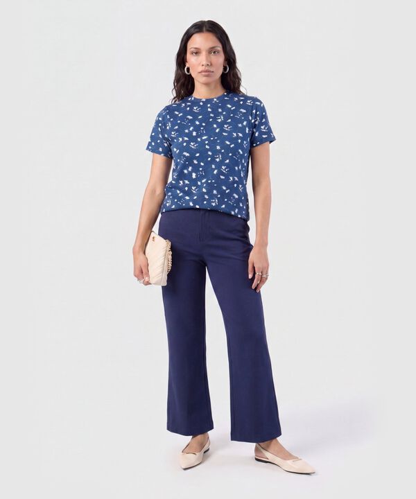 Pantal&oacute;n Recto De Tiro Alto Para Mujer