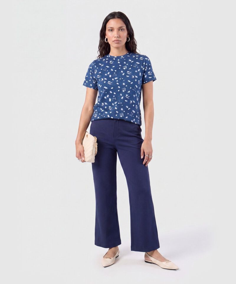 Pantal&oacute;n Recto De Tiro Alto Para Mujer