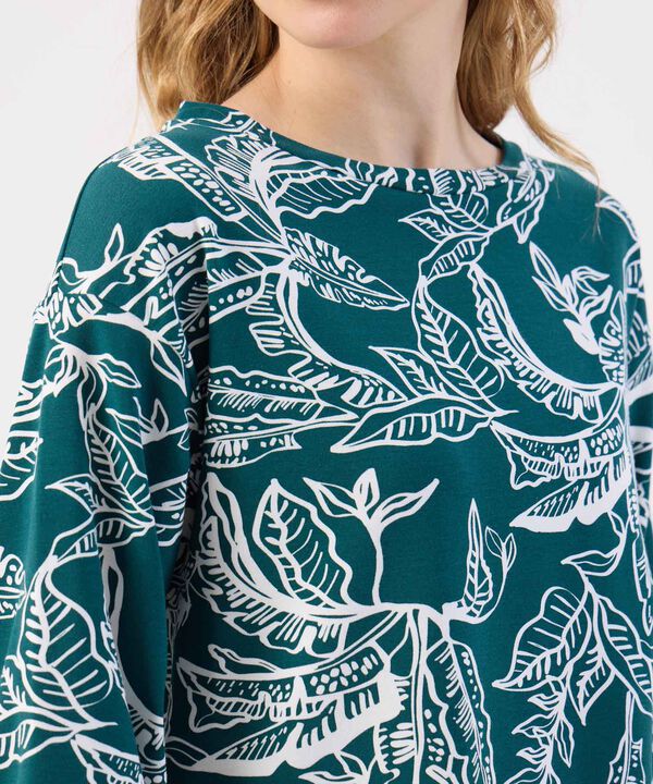 Blusa Estampada de Hojas image number null