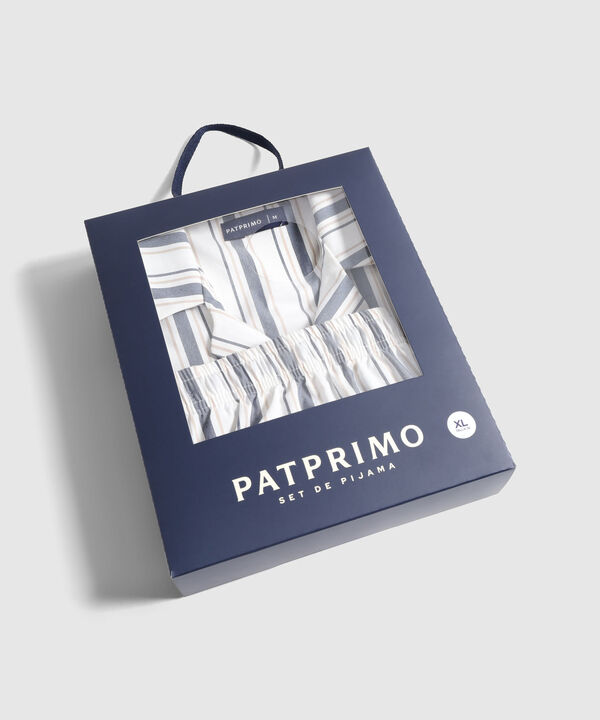 Pijama A Rayas Con Bolsillo Para Hombre image number null