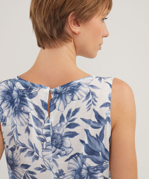 Vestido Estampado Manga Sisa Con Bolsillos Laterales, Nautico Artesanal Linea Moda