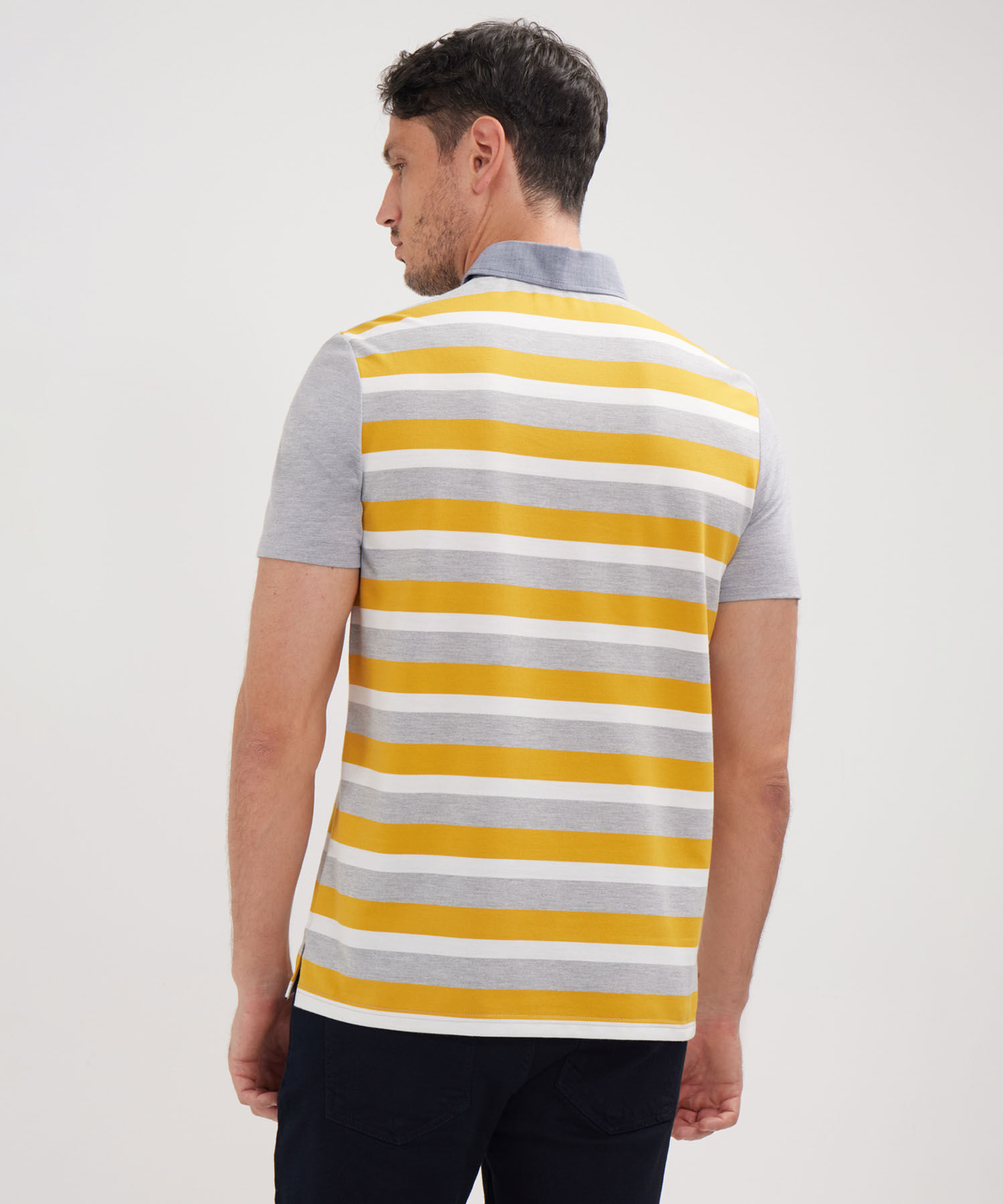 Polo Preteñida, Cuello Maquina Con Bolsillo