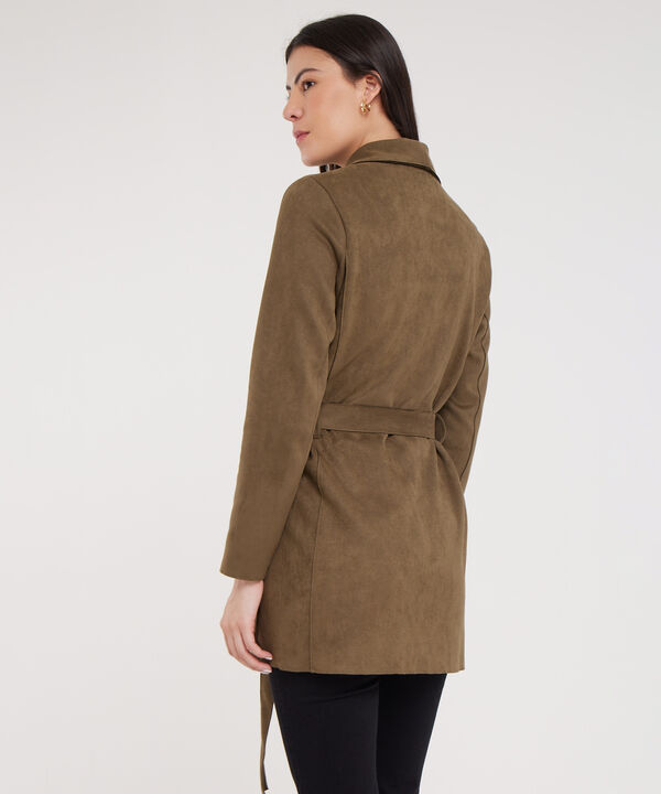 Chaqueta Unicolor Tipo Trench image number null