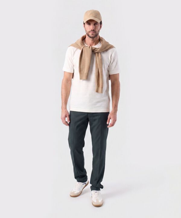 Camiseta Texturizada Cuello Redondo Hombre