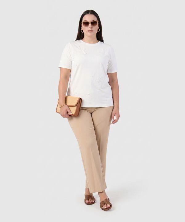 Camiseta Texturizada Cuello Redondo Mujer Curvy