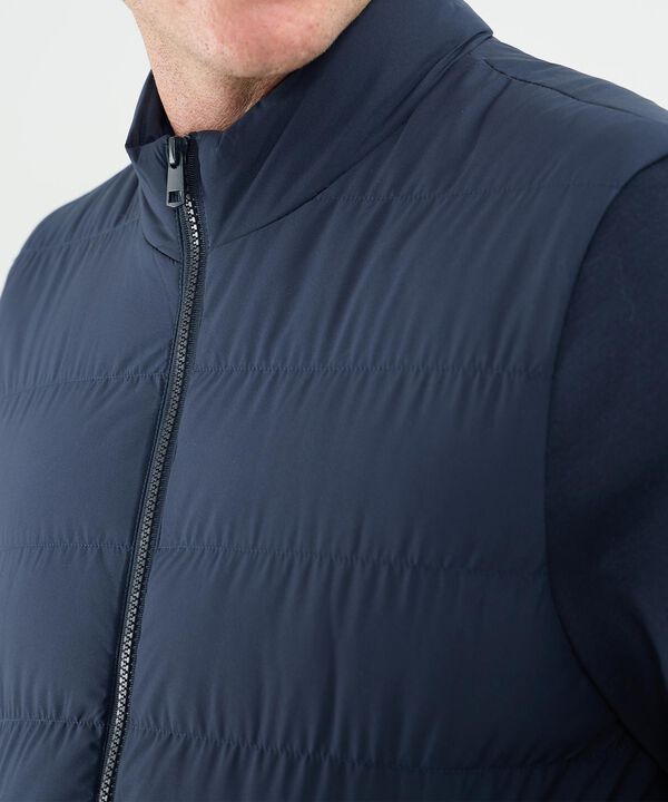 Chaqueta Acolchada Con Mangas En Tela Contraste Para Hombre image number null