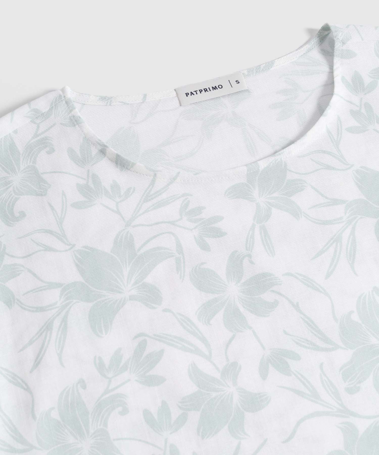 Blusa Estampada, Manga Corta Corrida