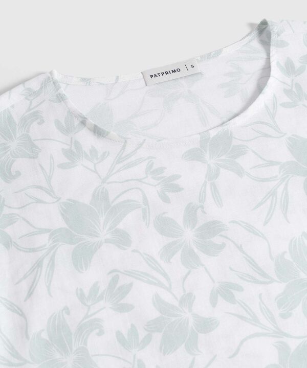 Blusa Estampada, Manga Corta Corrida