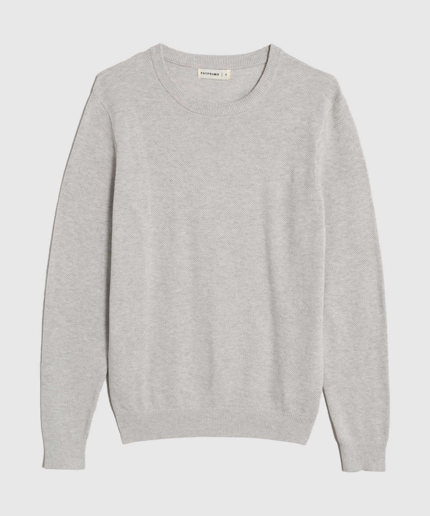 Buzo de Tejido con Textura y Cuello Redondo Para Hombre