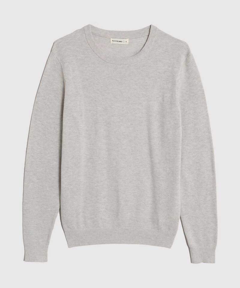 Buzo de Tejido con Textura y Cuello Redondo Para Hombre