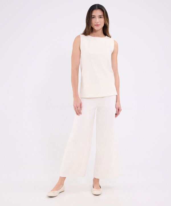Pantalon culotte unicolor para mujer image number null