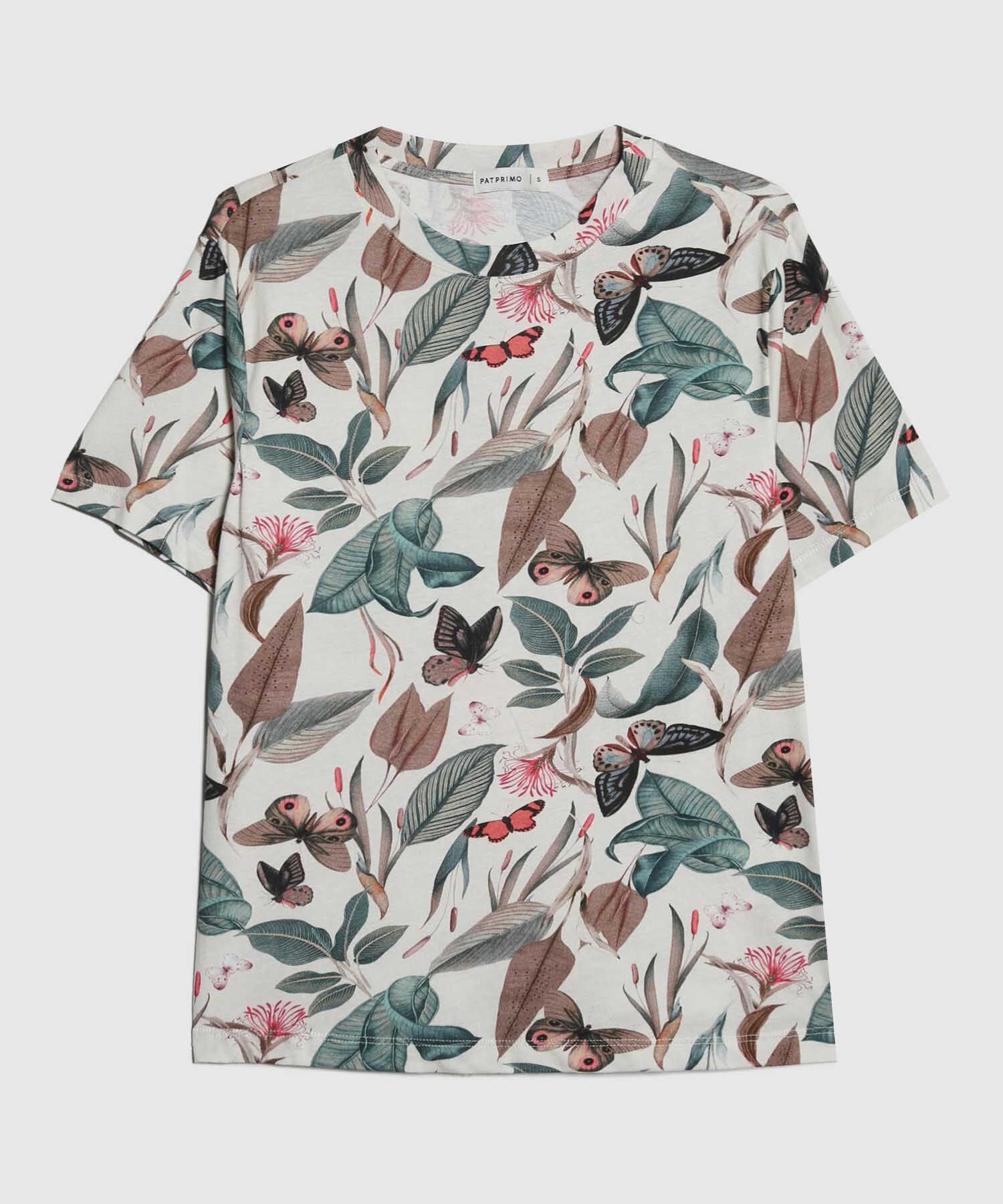 Camiseta Estampado Botánico