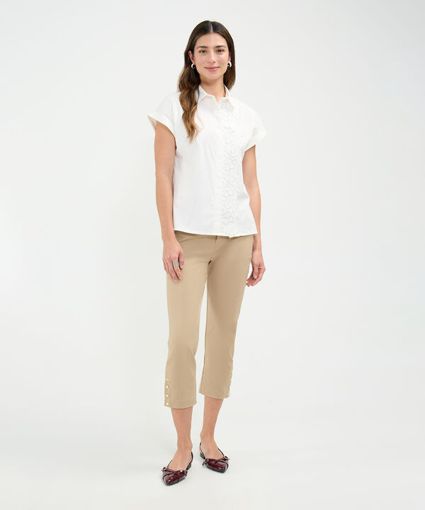 Camisa con Aplique Bordado image number null