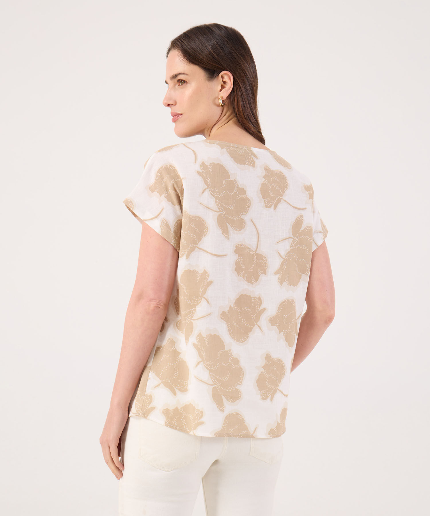 Blusa Estampada, Manga Corta Corrida
