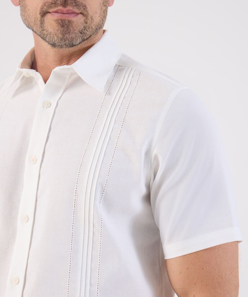 Camisa Guayabera Manga Corta Para Hombre