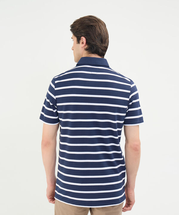 Polo Cuello Duro con Franjas