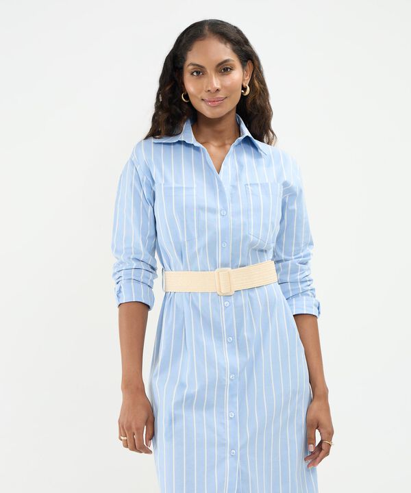 Vestido Camisero Manga Larga Para Mujer image number null