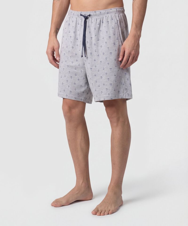 Pijama Corta Abotonada Estampada Para Hombre
