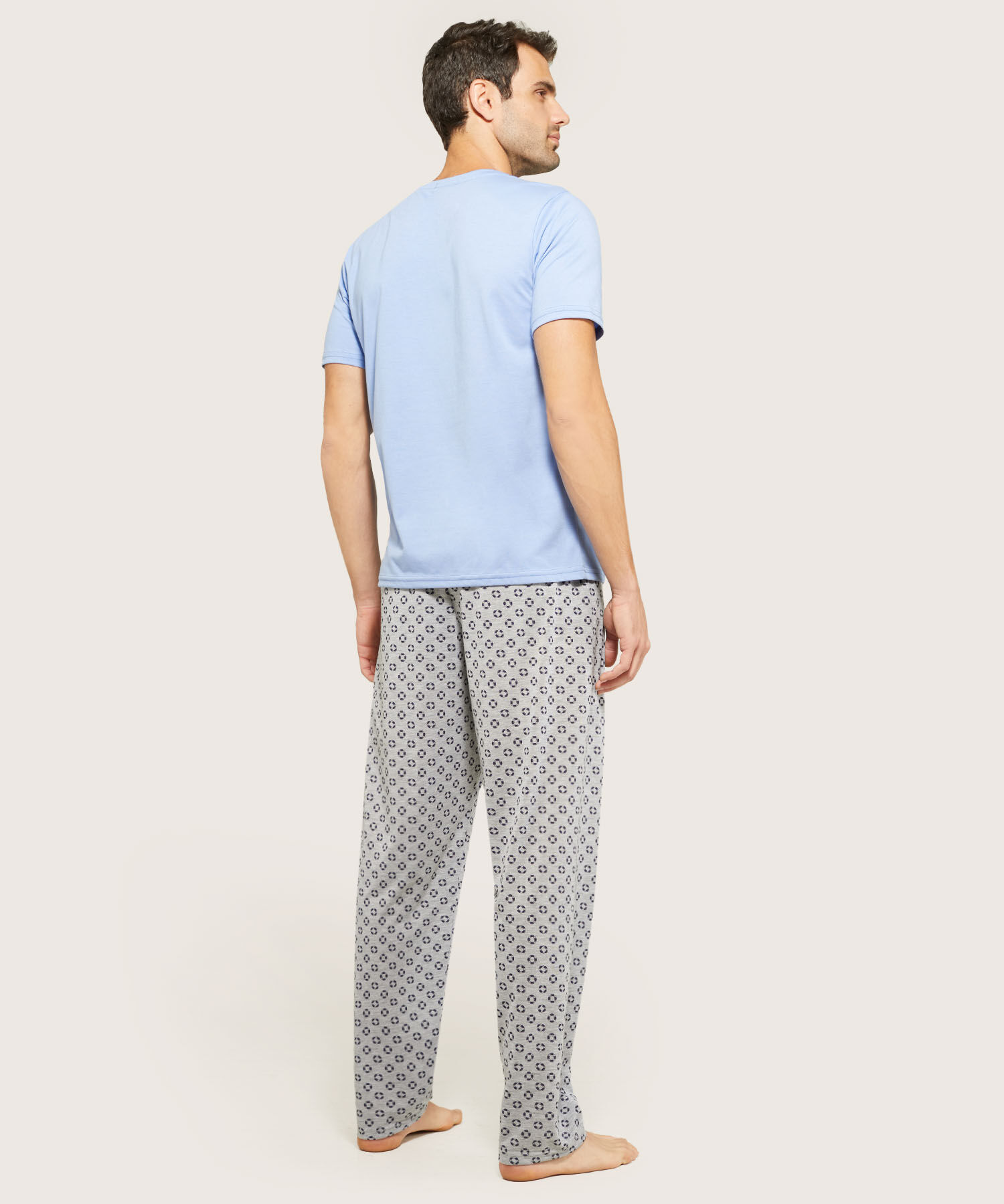 Pijama Corto Largo. Camiseta Screen