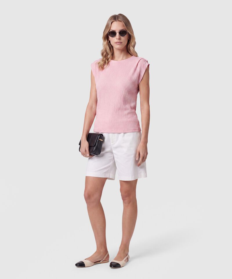 Camiseta Texturizada Sin Mangas Para Mujer