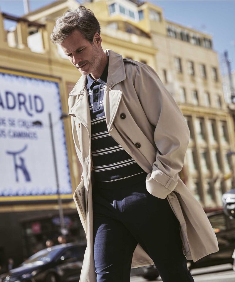 Polo De Punto A Rayas Para Hombre