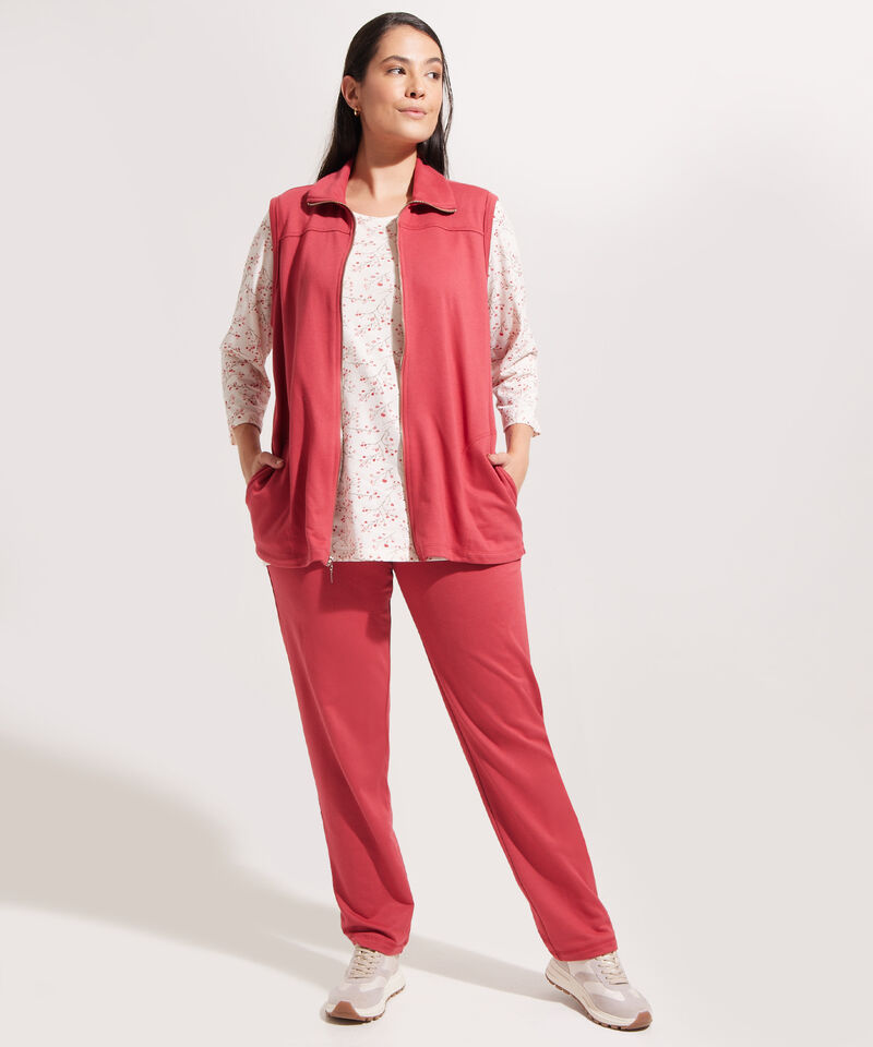 Sudadera Unicolor Con Bolsillos En Chaleco Camiseta Estampada