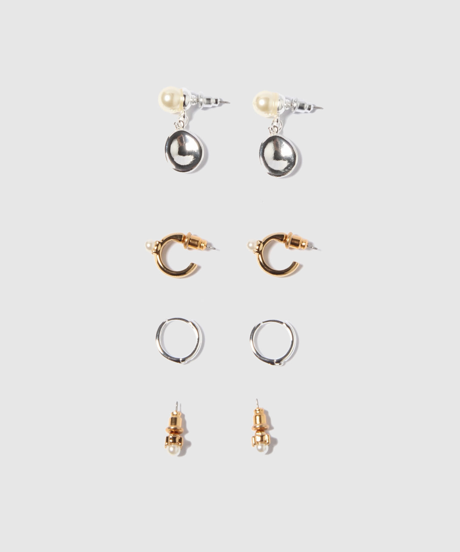 Aretes Set X 4 Pares De Aretes Ref. Kf232-0441