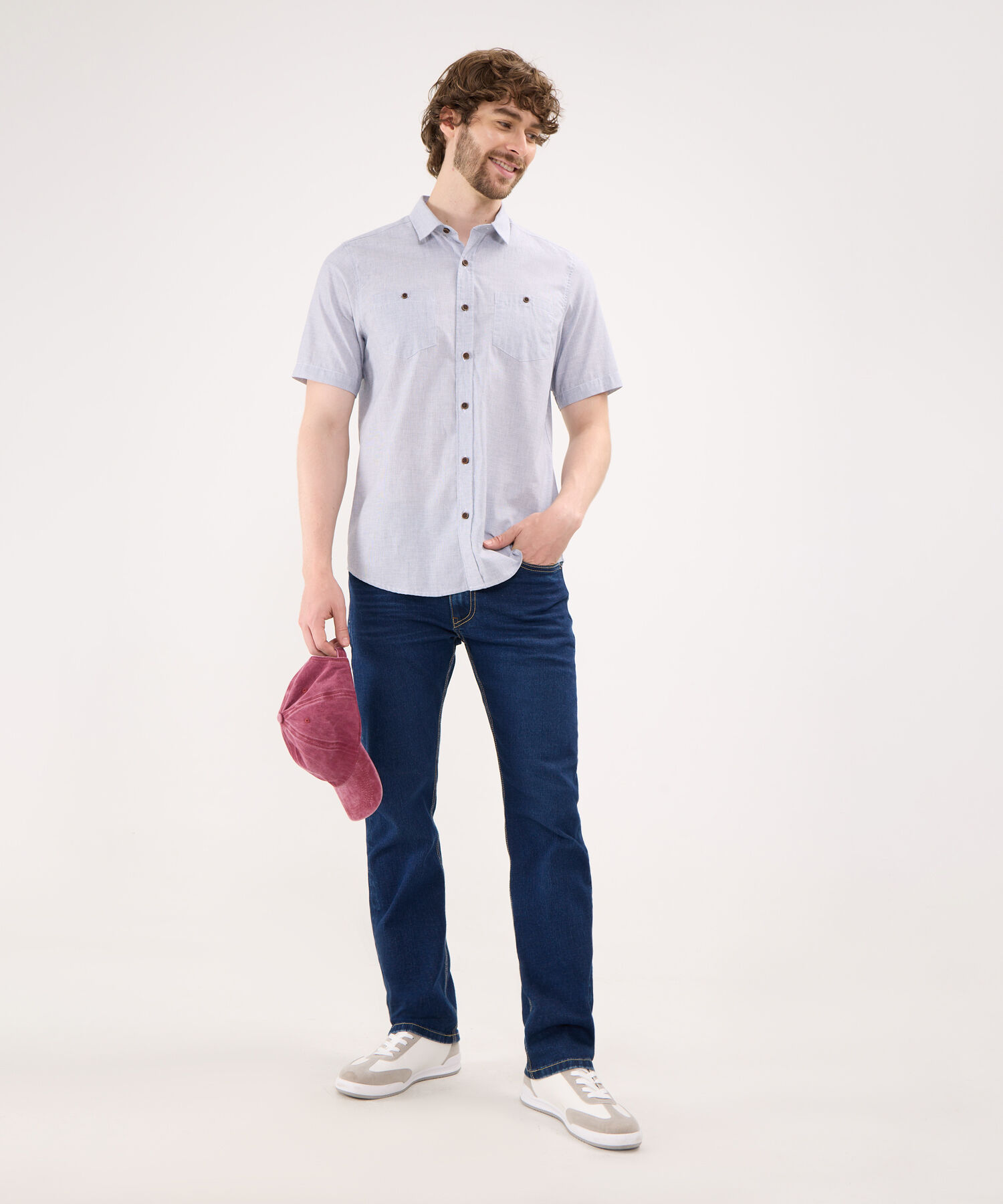 Camisa en Efecto Rústico