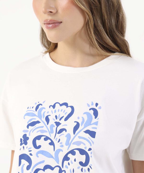 Camiseta Para Mujer Estampado Floral