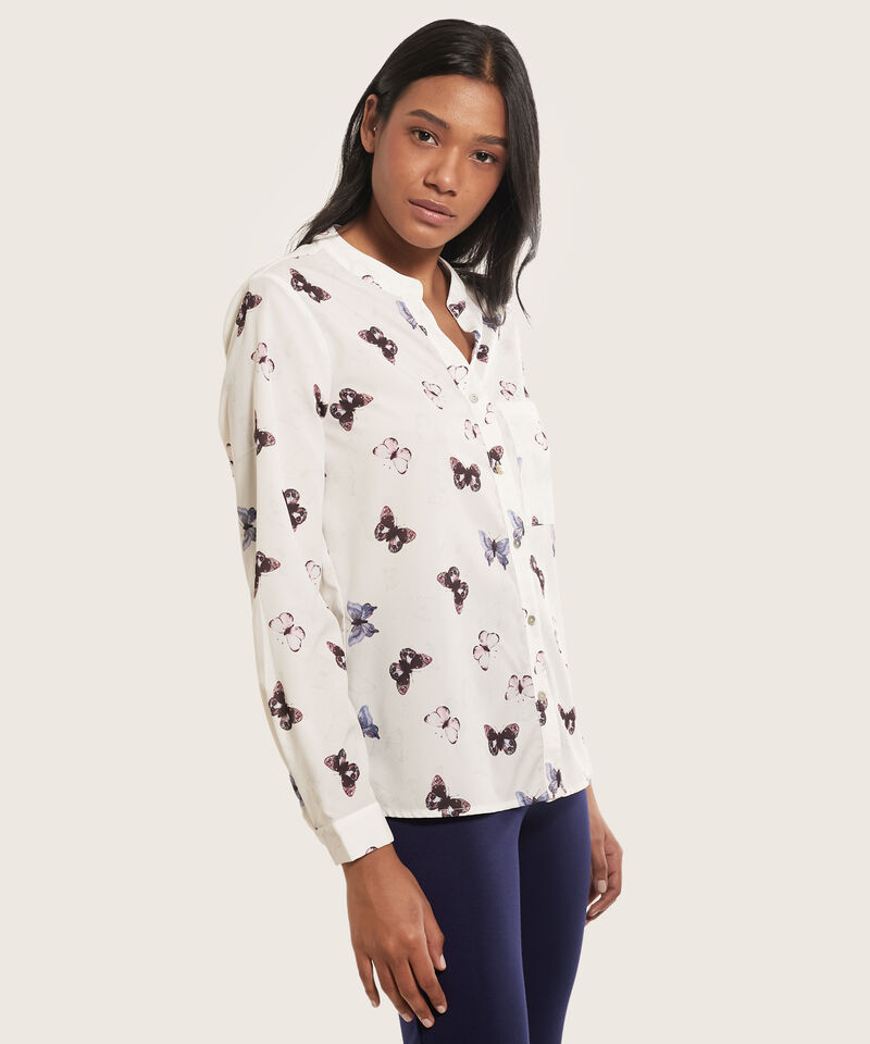 Blusa Cuello Neru cuello En V Estampada