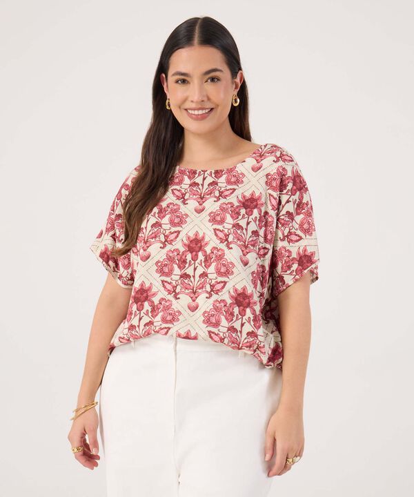 Blusa Manga Corta Para Mujer image number null
