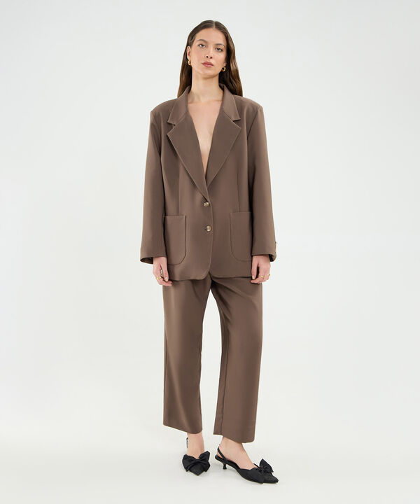 Blazer Oversize Unicolor image number null