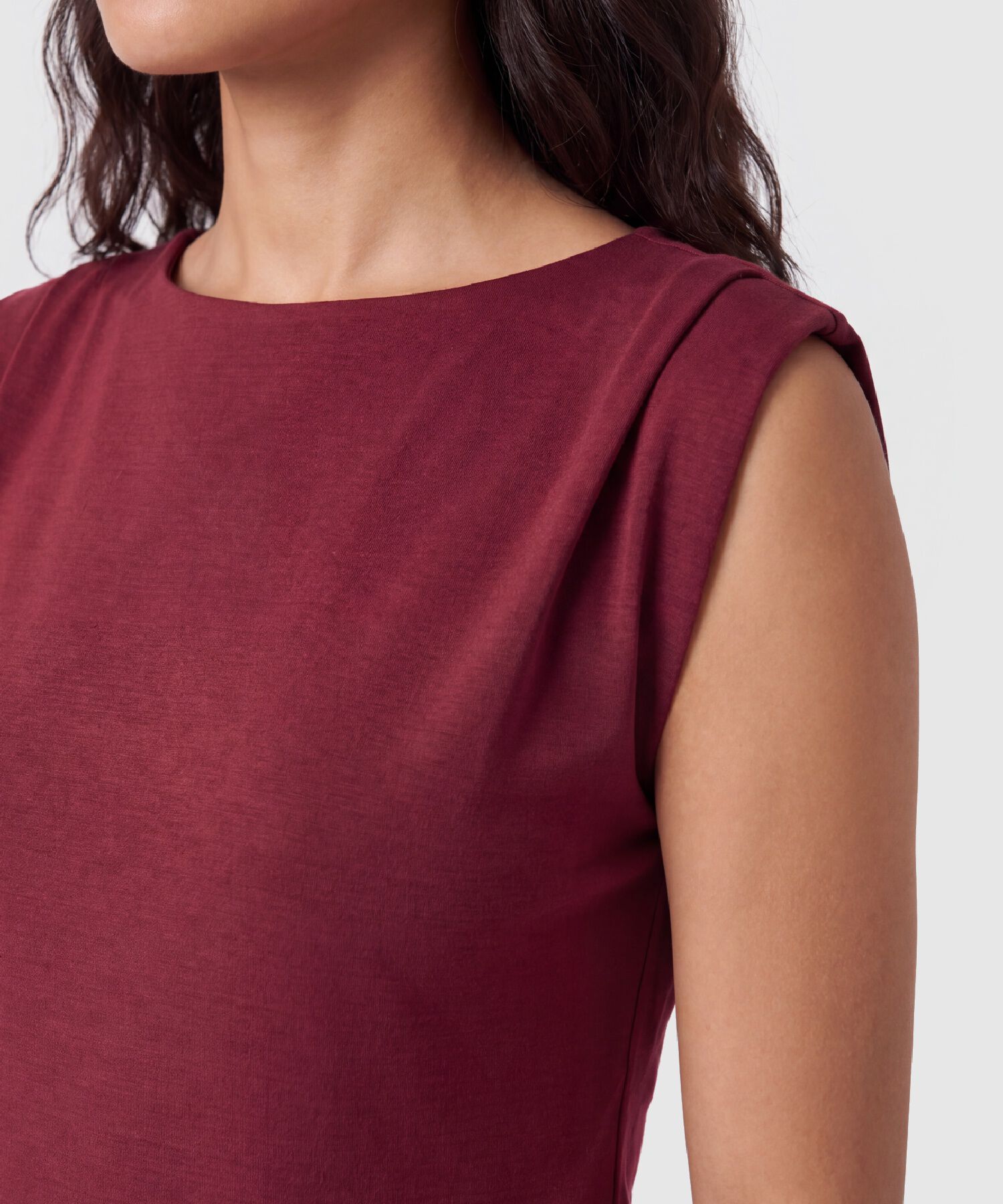 Blusa Sin Mangas Con Hombreras Para Mujer