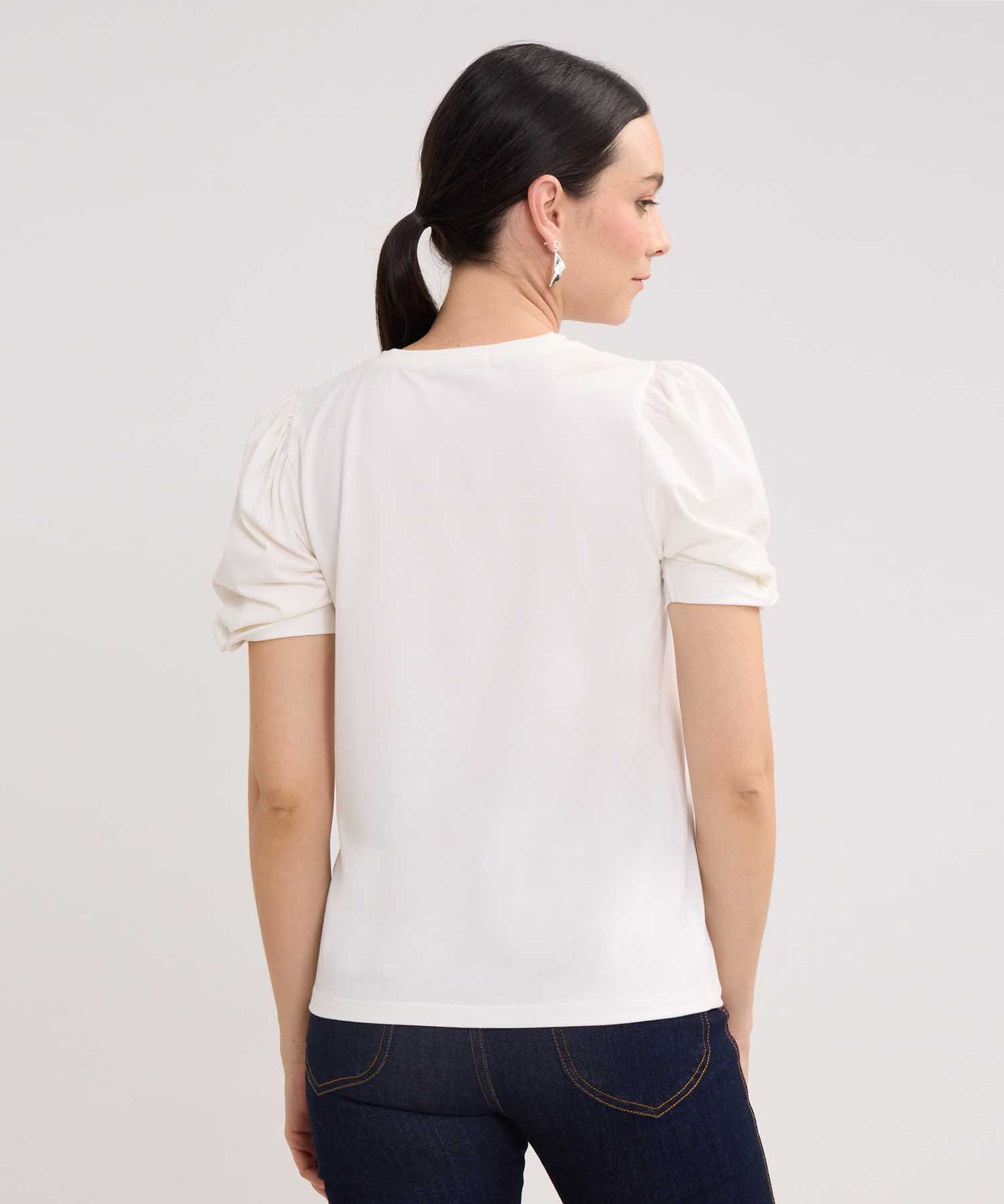 Camiseta Con Screen En Frente  Escote Redondo