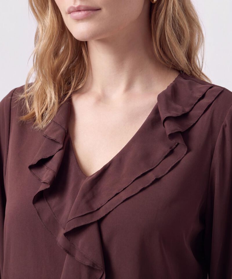 Blusa Con Bolero Frontal Cascada Mujer