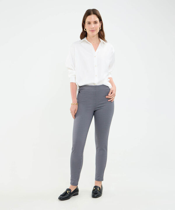 Leggins unicolor con broches en frente para mujer image number null
