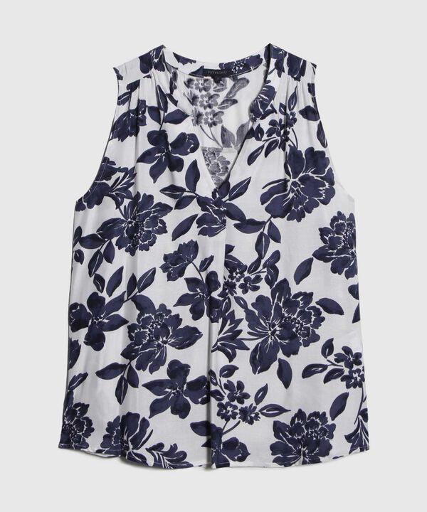 Blusa Manga Sisa Cuello Neru Estampada