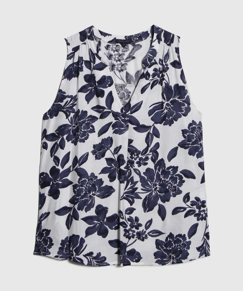 Blusa Manga Sisa Cuello Neru Estampada