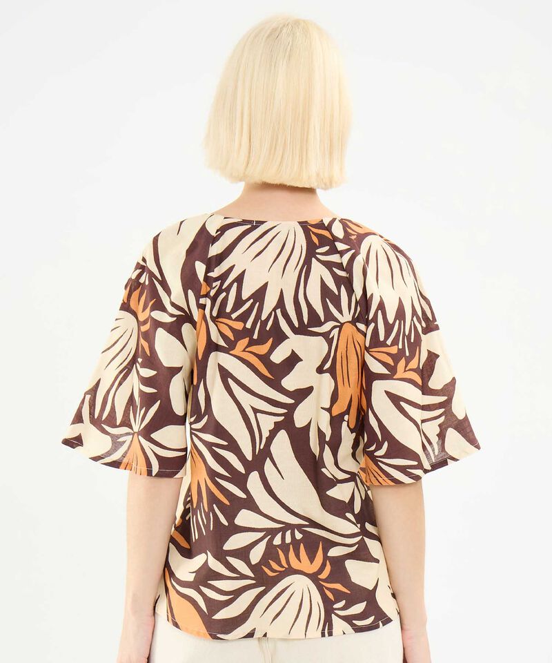 Blusa Estampada Escote en V